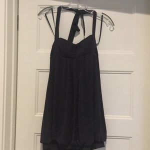 BCBG navy short halter dress
